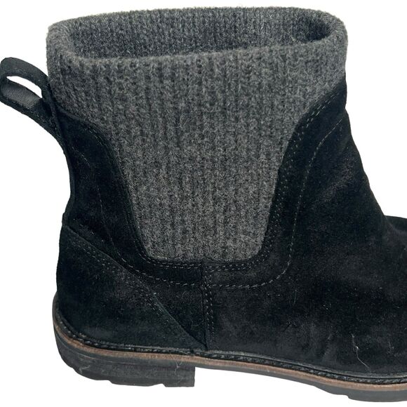 LL Bean Black East Point Waterproof Suede Chelsea Ankle Boots Size 9 - Picture 4 of 10